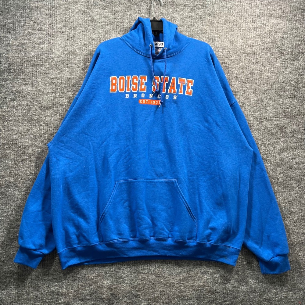 Jerzees Boise State Broncos Hoodie Blue Mens 3XL Graphic Sweatshirt